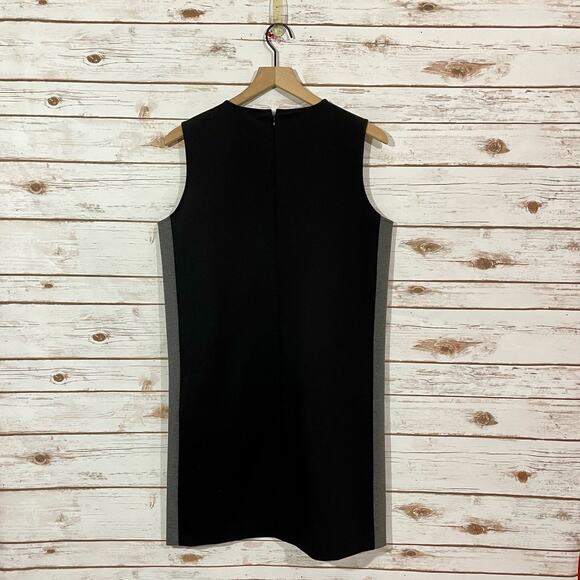 NWT ATM Anthony Thomas Melillo Woven Sleeveless Shift Dress - Black/Gray - M - Picture 13 of 13